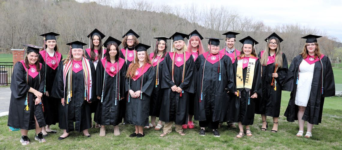 Pictured are 15 of the 36 successful TRIO SSS graduates in the UMF Class of 2024