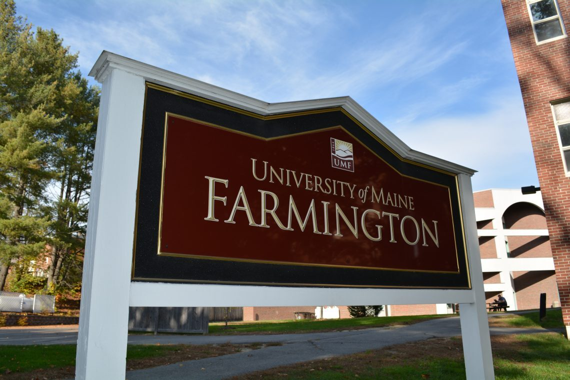 Sign for University of Maine at Farmington