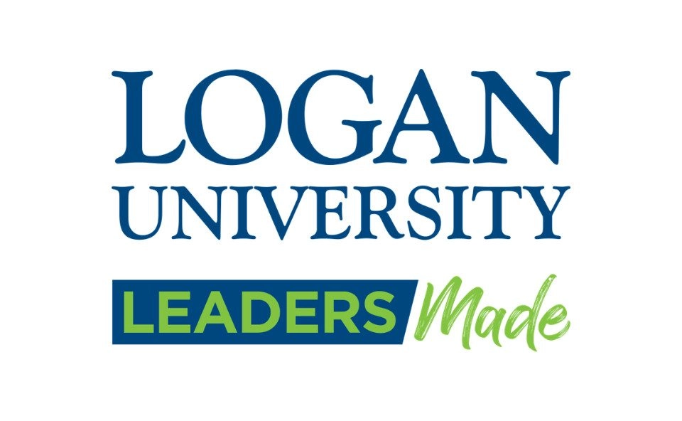 Logan University logo featuring blue 'LOGAN UNIVERSITY' text and a green 'Leaders Made' badge.