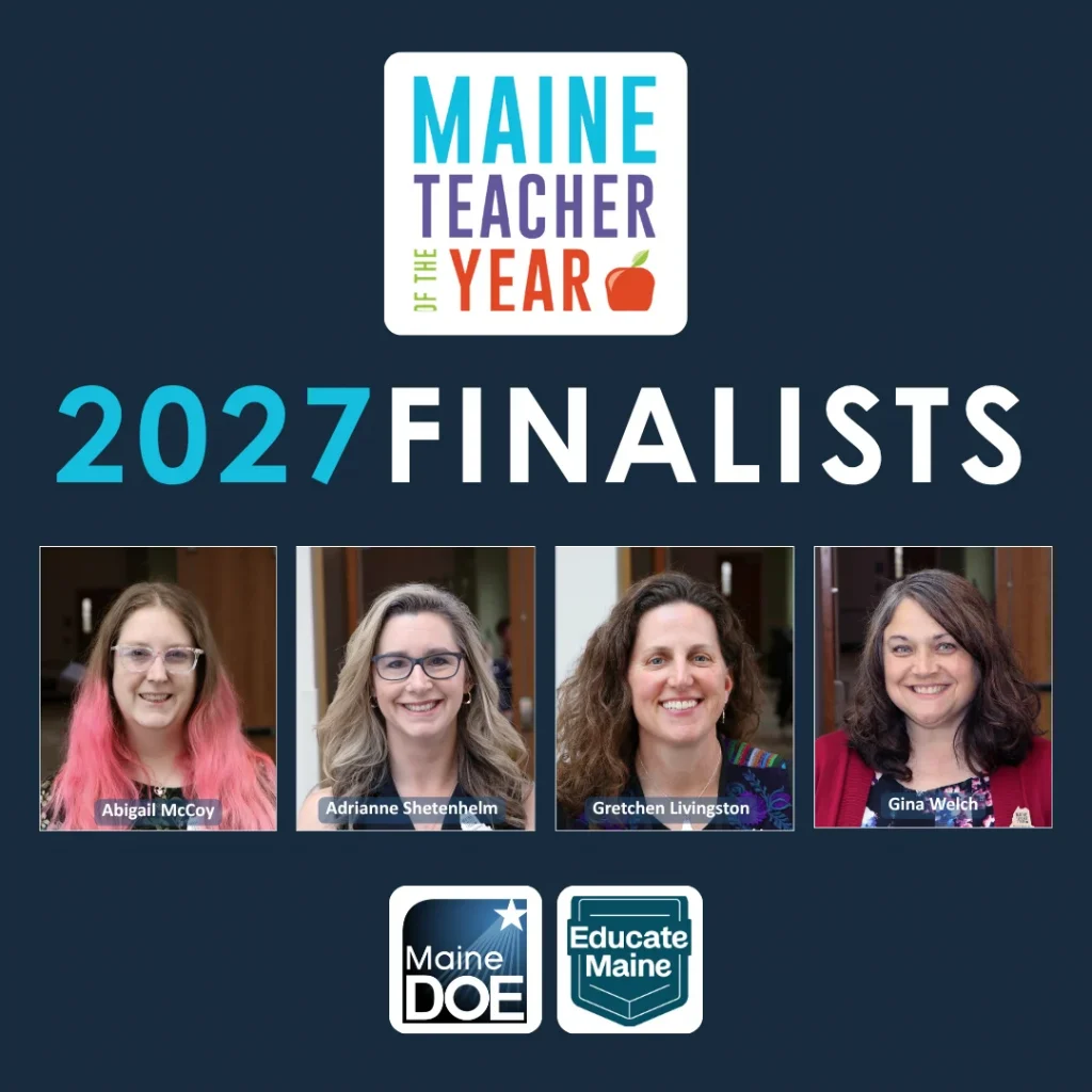 Images of the four recently announced Maine Teachers of the Year for 2027