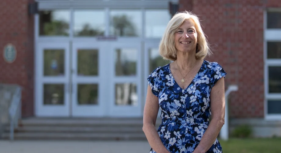 Smiling woman standing in front of UMF Education Center